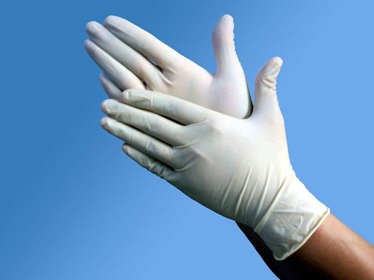 Перчатки нитриловые смотровые нестерильные неопудренные текстурированные цвет белый размеры S, M, L, XS