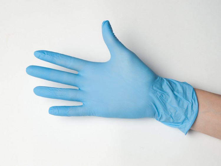 Перчатки нитриловые смотровые нестерильные неопудренные текстурированные цвет голубой размеры S, M, L, XS 