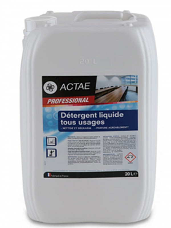 Профессиональное универсальное средство для стирки и обработки поверхностей Detergent Liquide tous usages ACTAE PRO 20 литров.