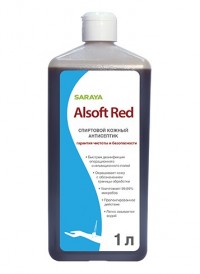  Дезинфицирующее средство Alsoft Red для операционного поля упаковка еврофлакон 1,0 л